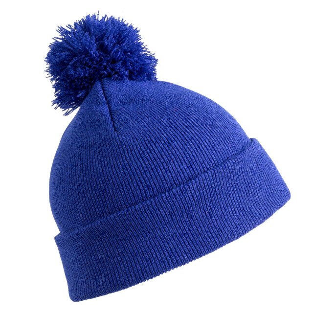 Result Kinder/kids winter essentials pom pom muts UTFK1380_royalblue large