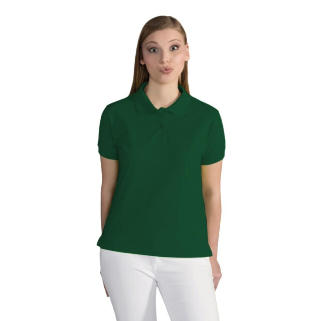 SG Dames poloshirt met korte mouwen van katoen UTFK1348_bottlegreen large