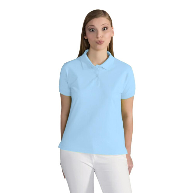 SG Dames poloshirt met korte mouwen van katoen UTFK1348_skyblue large