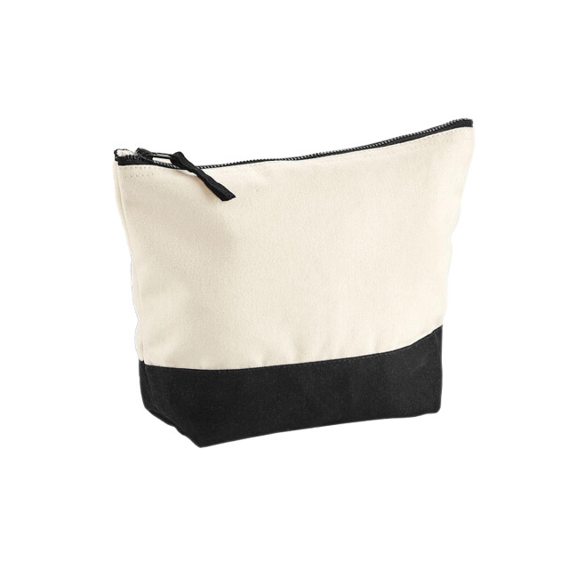 Westford Mill Canvas ondergedompelde toilettas UTFK1303_naturalblack large
