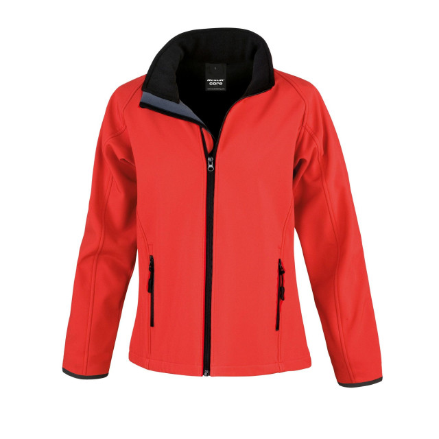 Result Dames afdrukbaar soft shell jasje UTFK1246_redblack large