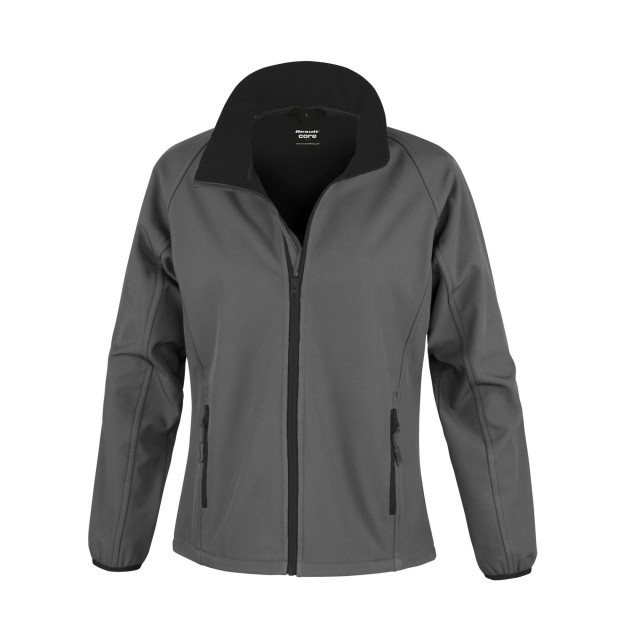 Result Dames afdrukbaar soft shell jasje UTFK1246_charcoalblack large