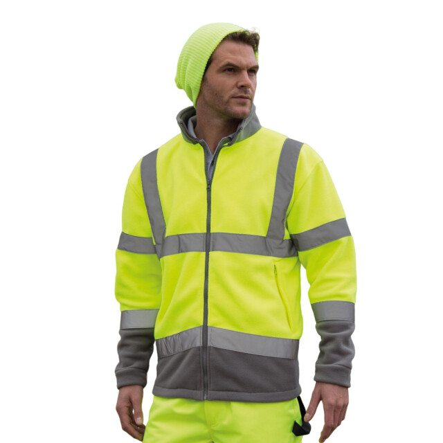 Result Heren hi-vis microfleece veiligheidsjas UTFK1236_fluroyellow large