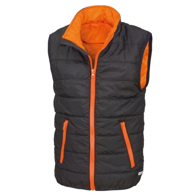 Result Gewatteerde bodywarmer voor kinderen UTFK1227_blackorange large