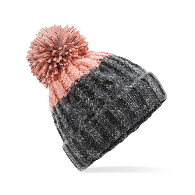 Beechfield Unisex adult apres beanie UTFK1178_graphitegreyblush large