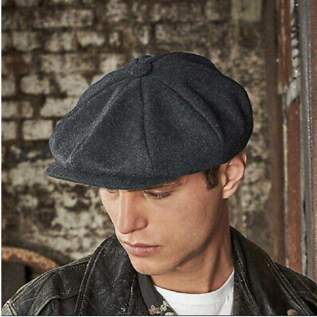 Beechfield Unisex volwassenen melton wool baker boy cap UTFK1216_charcoalmarl large