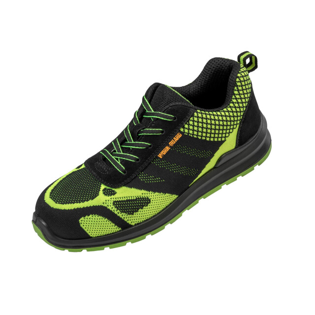 Result Hicks veiligheidstrainers voor volwassenen in leer UTFK1149_neongreenblack large