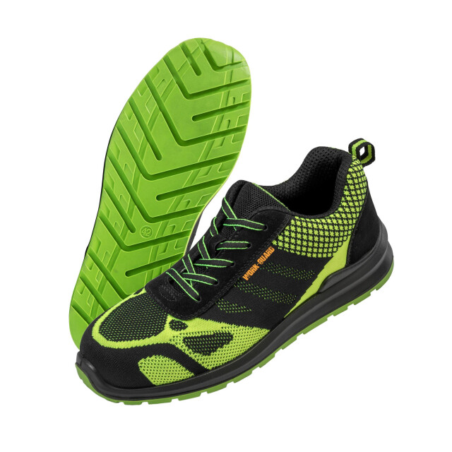 Result Hicks veiligheidstrainers voor volwassenen in leer UTFK1149_neongreenblack large
