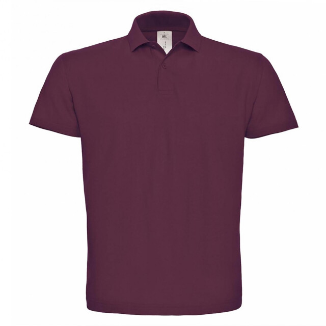 B and C B&c id.001 heren poloshirt met korte mouwen UTFK112_wine large
