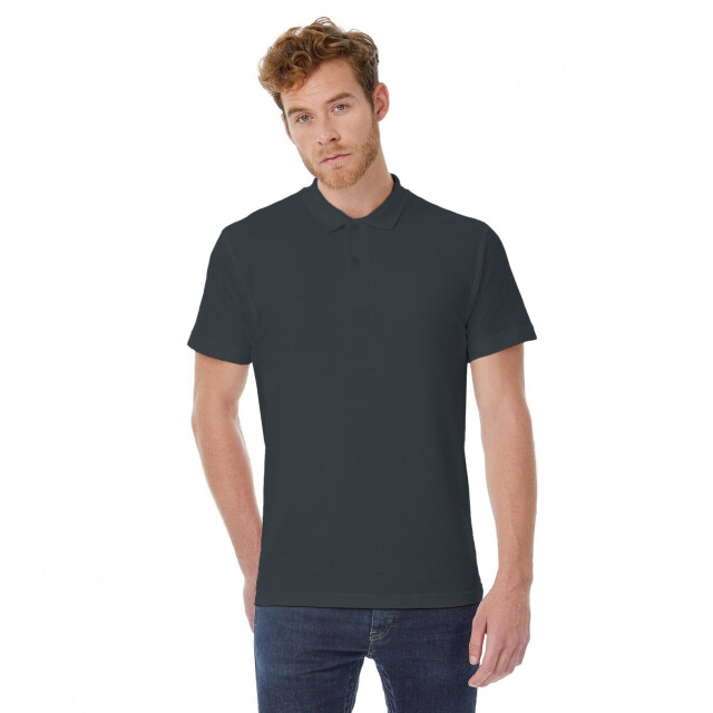 B and C B&c id.001 heren poloshirt met korte mouwen UTFK112_anthracite large