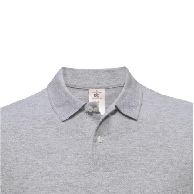 B and C B&c id.001 heren poloshirt met korte mouwen UTFK112_heathergrey large