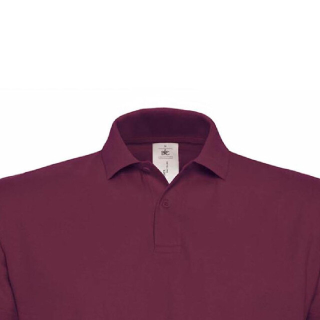 B and C B&c id.001 heren poloshirt met korte mouwen UTFK112_wine large