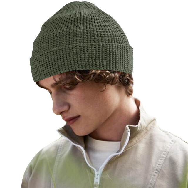 Beechfield Wafelmuts van biologisch katoen UTFK1120_olivegreen large