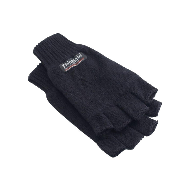 Yoko Unisex 3m thinsulate thermische halve vinger winter/ski handschoenen UTFK1073_black large