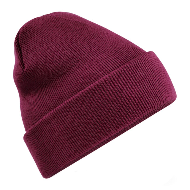 Beechfield Originele gerecycleerde muts met manchet UTFK1129_burgundy large
