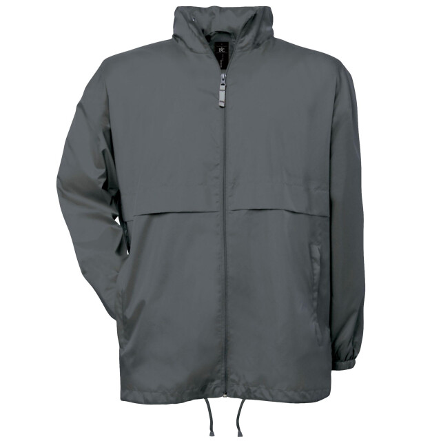 B and C B&c heren lucht lichtgewicht windproof, douchebestendig & waterafstotend jasje UTFK105_darkgrey large