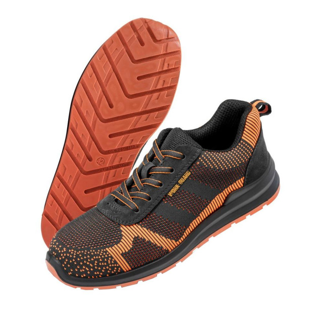 Result Unisex volwassenen suède veiligheids trainer UTFK1005_blackorange large