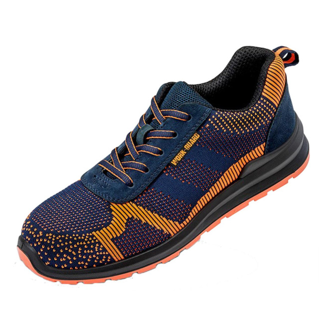 Result Unisex volwassenen suède veiligheids trainer UTFK1005_navyorange large