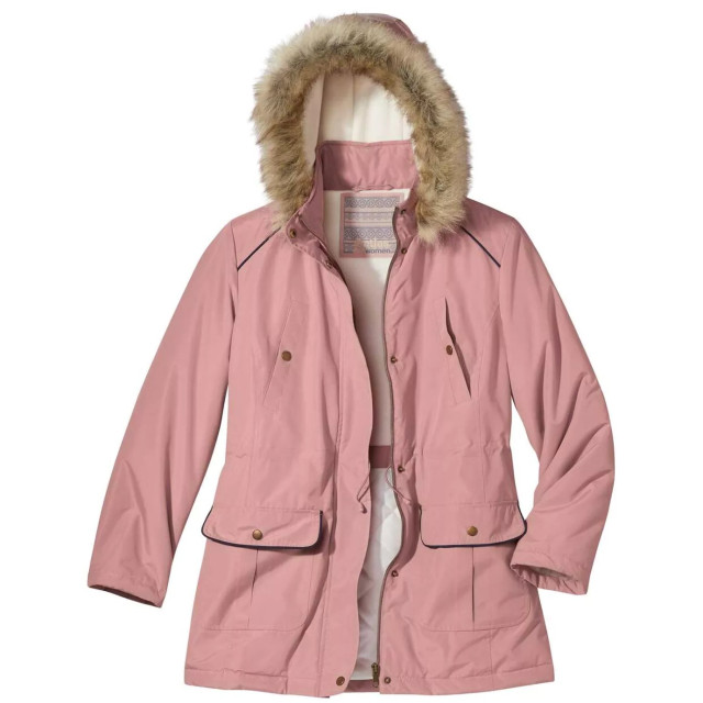 Atlas for Women Dames parka met bont capuchon UTAF921_pink large