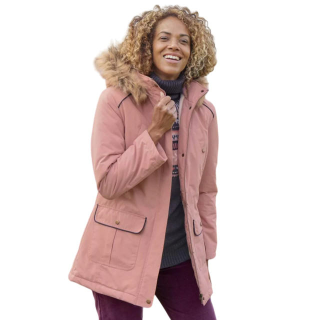 Atlas for Women Dames parka met bont capuchon UTAF921_pink large