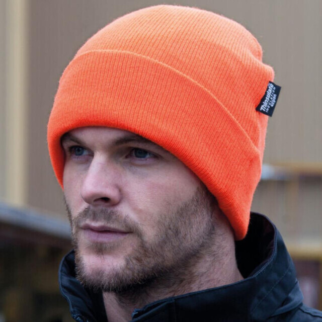 Result Woolly thermal ski/winter hat met 3m thinsulate isolatie UTFK673_hivisorange large