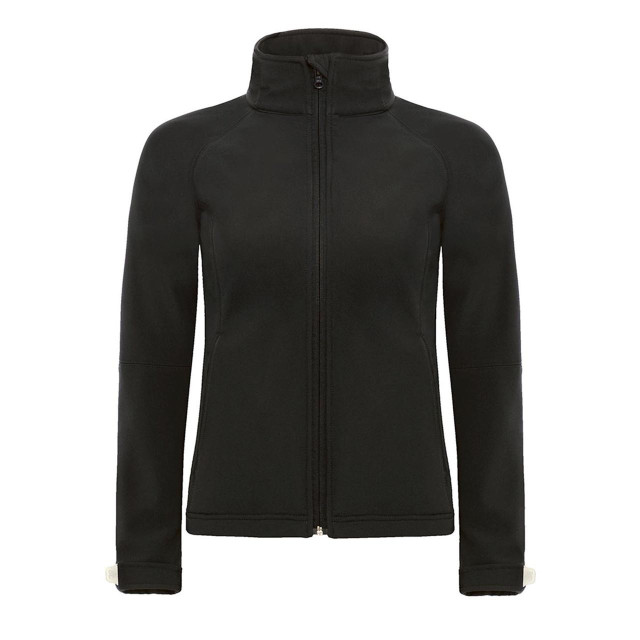 B and C B&c womens hooded premium softshell jacket (winddicht, waterdicht & ademend) UTFK108_black large