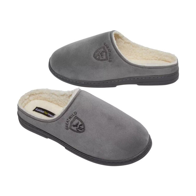 Atlas For Men Heren pantoffels van imitatiesuède UTAF847_grey large
