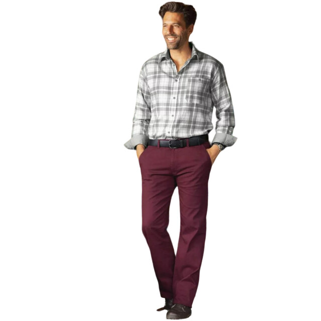 Atlas For Men Effen heren-chino's UTAF903_burgundy large