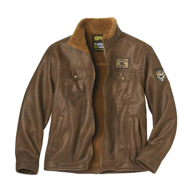 Atlas For Men Heren jas van imitatie-suède UTAF924_brown large