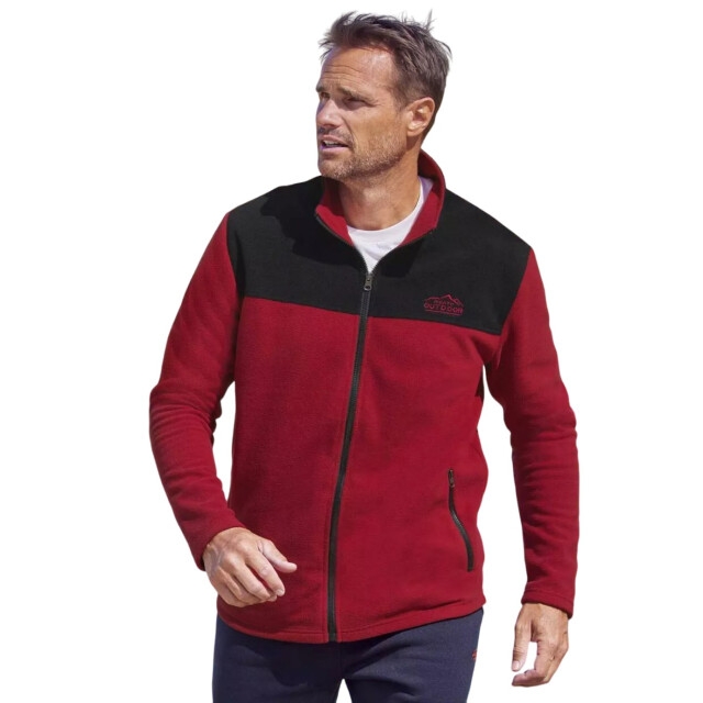 Atlas For Men Heren fleecejack (set van 2) UTAF940_greyred large
