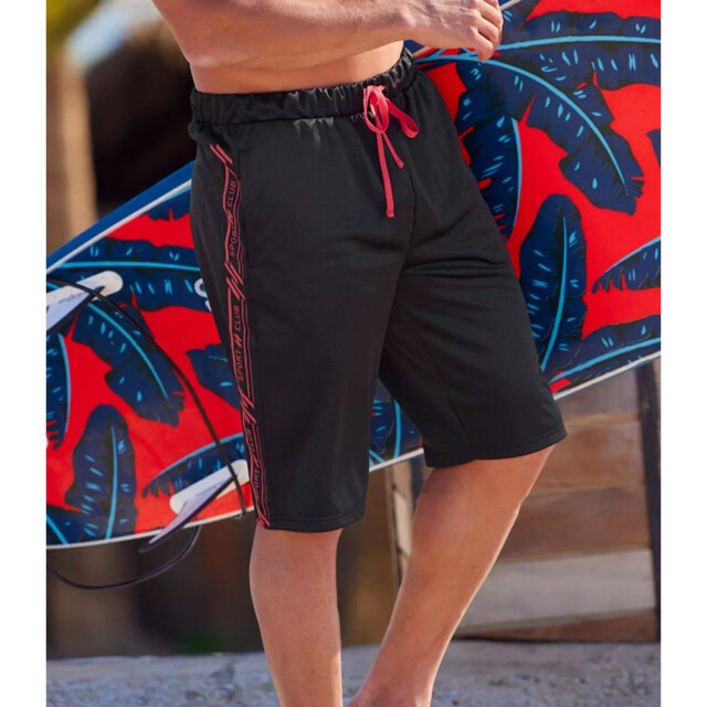 Atlas For Men Heren sportieve korte broek met elastische tailleband UTAF786_black large