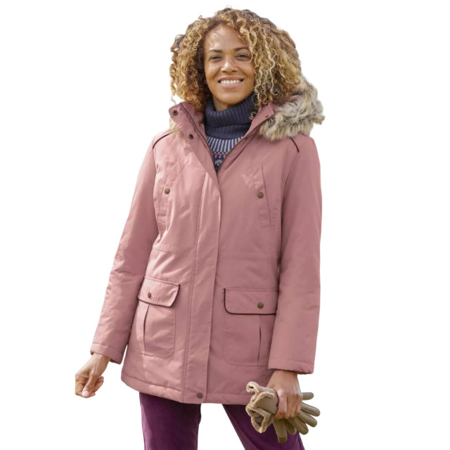 Atlas for Women Dames parka met bont capuchon UTAF921_pink large