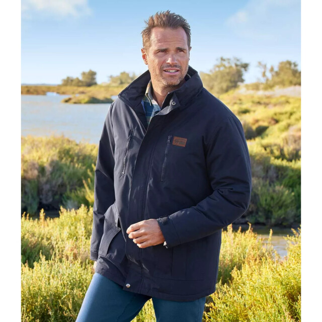 Atlas For Men Waterafstotende heren parka met meerdere zakken UTAF784_navy large