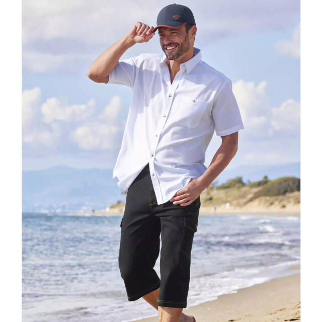 Atlas For Men Heren broek met elastische taille (verpakking van 2) UTAF668_greyblack large