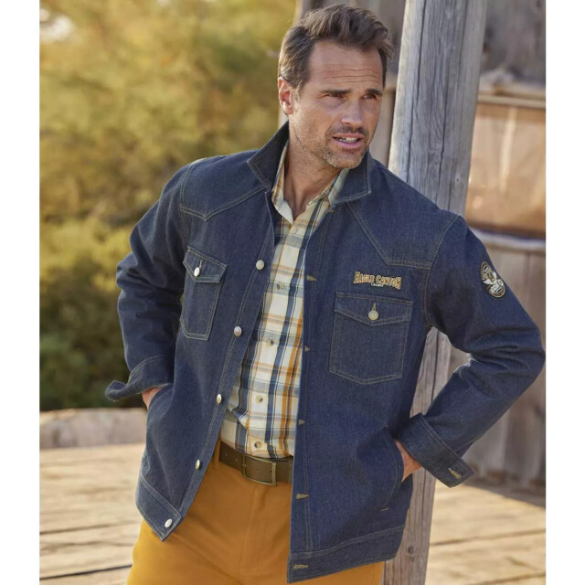 Atlas For Men Heren denim jasje UTAF602_darkblue large