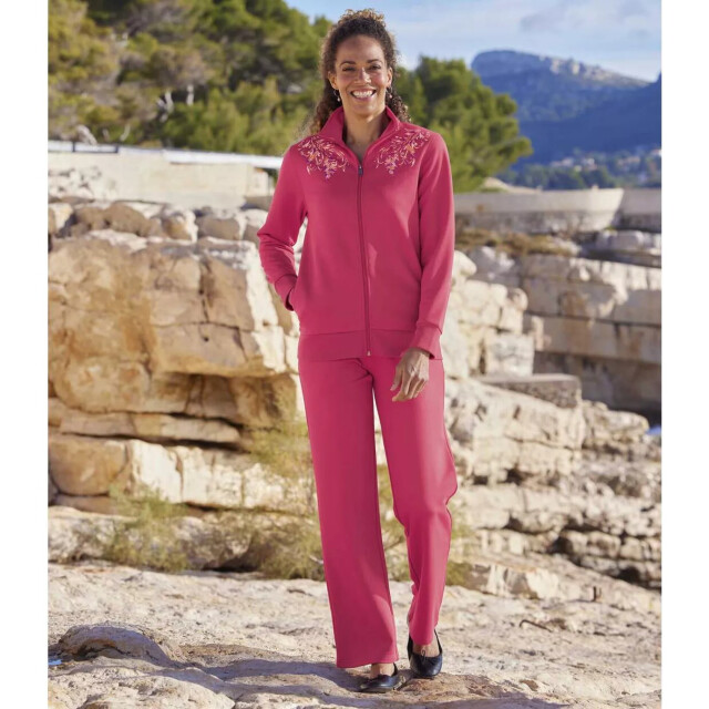 Atlas for Women Dames trainingspak in geborsteld fleece UTAF737_raspberry large