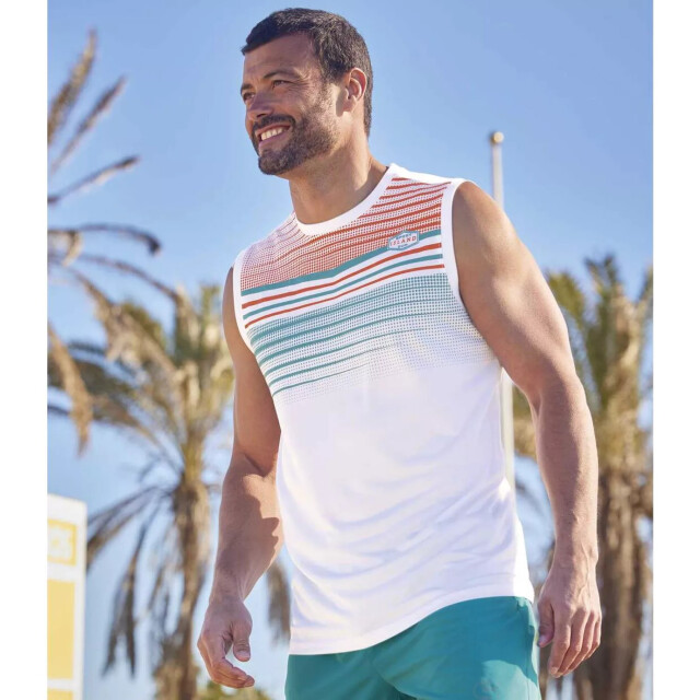 Atlas For Men Heren sportvest top (set van 3) UTAF660_whiteorangeemeraldgreen large