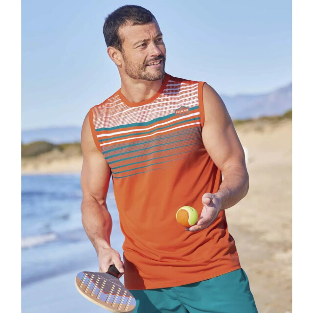 Atlas For Men Heren sportvest top (set van 3) UTAF660_whiteorangeemeraldgreen large