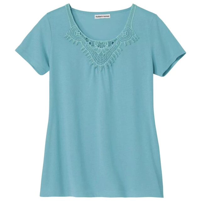 Atlas for Women Dames macram t-shirt UTAF678_turquoise large