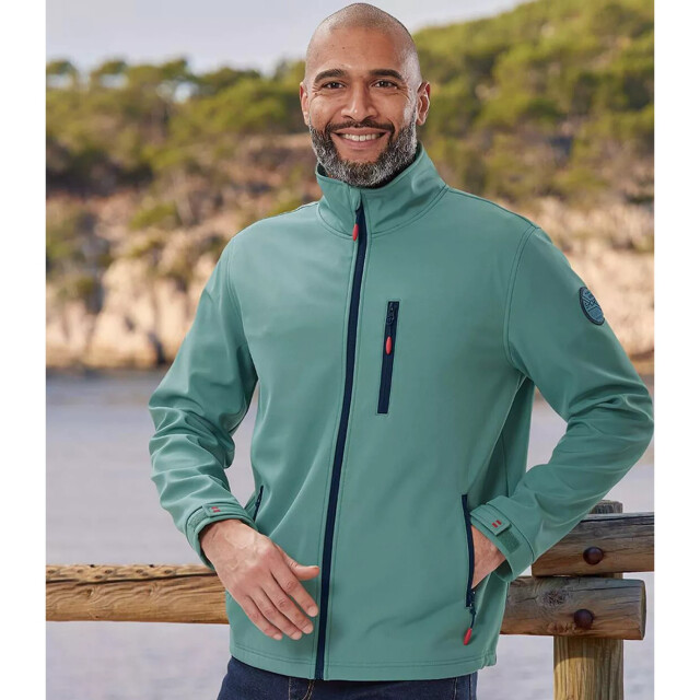 Atlas For Men Waterafstotende soft shell-jas voor heren UTAF546_turquoise large