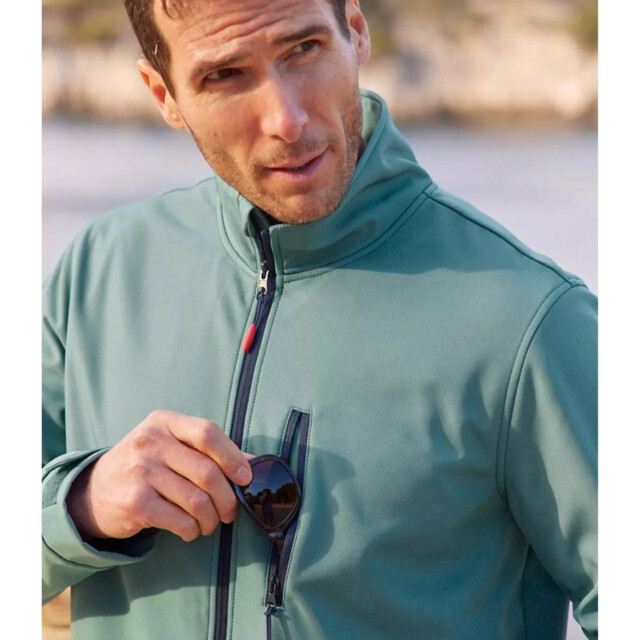 Atlas For Men Waterafstotende soft shell-jas voor heren UTAF546_turquoise large