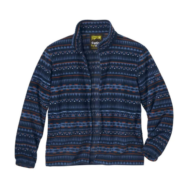 Atlas For Men Heren bedrukte full zip fleecejack UTAF577_navy large