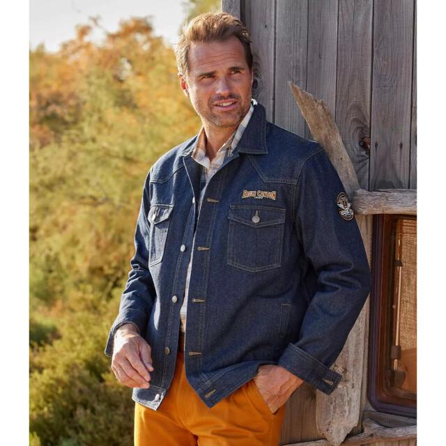Atlas For Men Heren denim jasje UTAF602_darkblue large