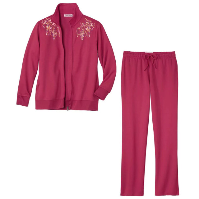 Atlas for Women Dames trainingspak in geborsteld fleece UTAF737_raspberry large