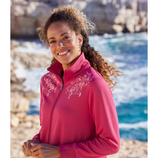 Atlas for Women Dames trainingspak in geborsteld fleece UTAF737_raspberry large