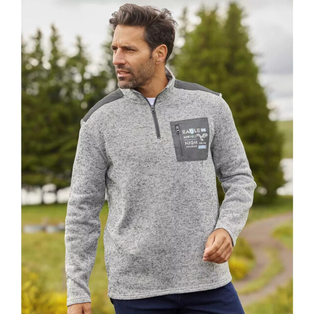 Atlas For Men Heren trui in geborsteld fleece UTAF523_grey large