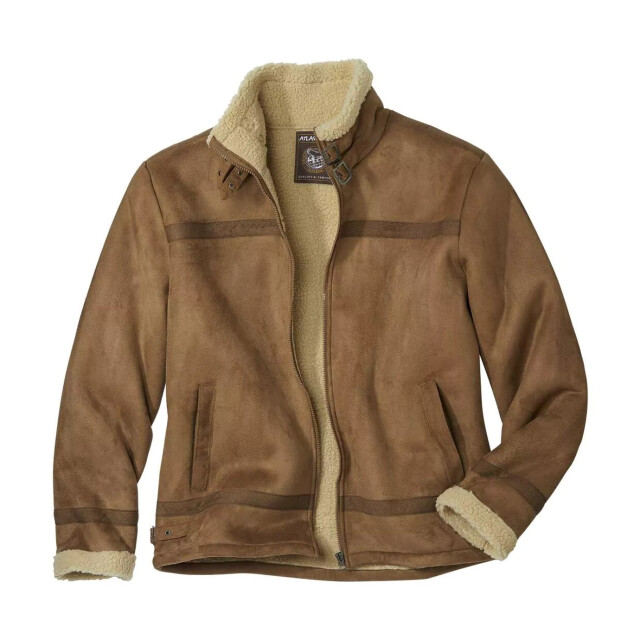 Atlas For Men Heren sherpa gevoerde jas UTAF534_lightbrown large