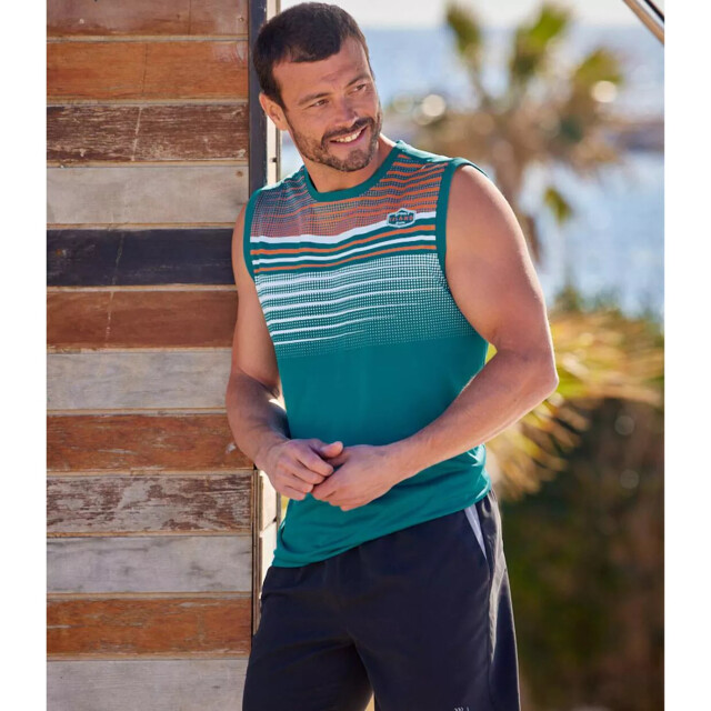 Atlas For Men Heren sportvest top (set van 3) UTAF660_whiteorangeemeraldgreen large