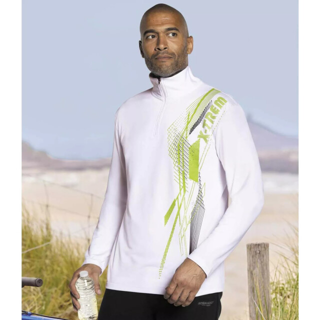Atlas For Men Heren-trui met rits (set van 2) UTAF473_whiteblack large