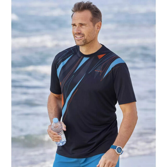 Atlas For Men Heren sportief t-shirt (pak van 3) UTAF381_navyorangeblue large